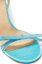 French Bow 95 Silk and PVC Sandals